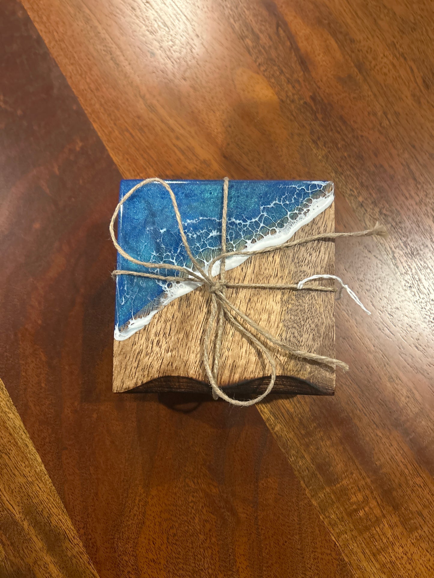 Wooden Coasters Blue