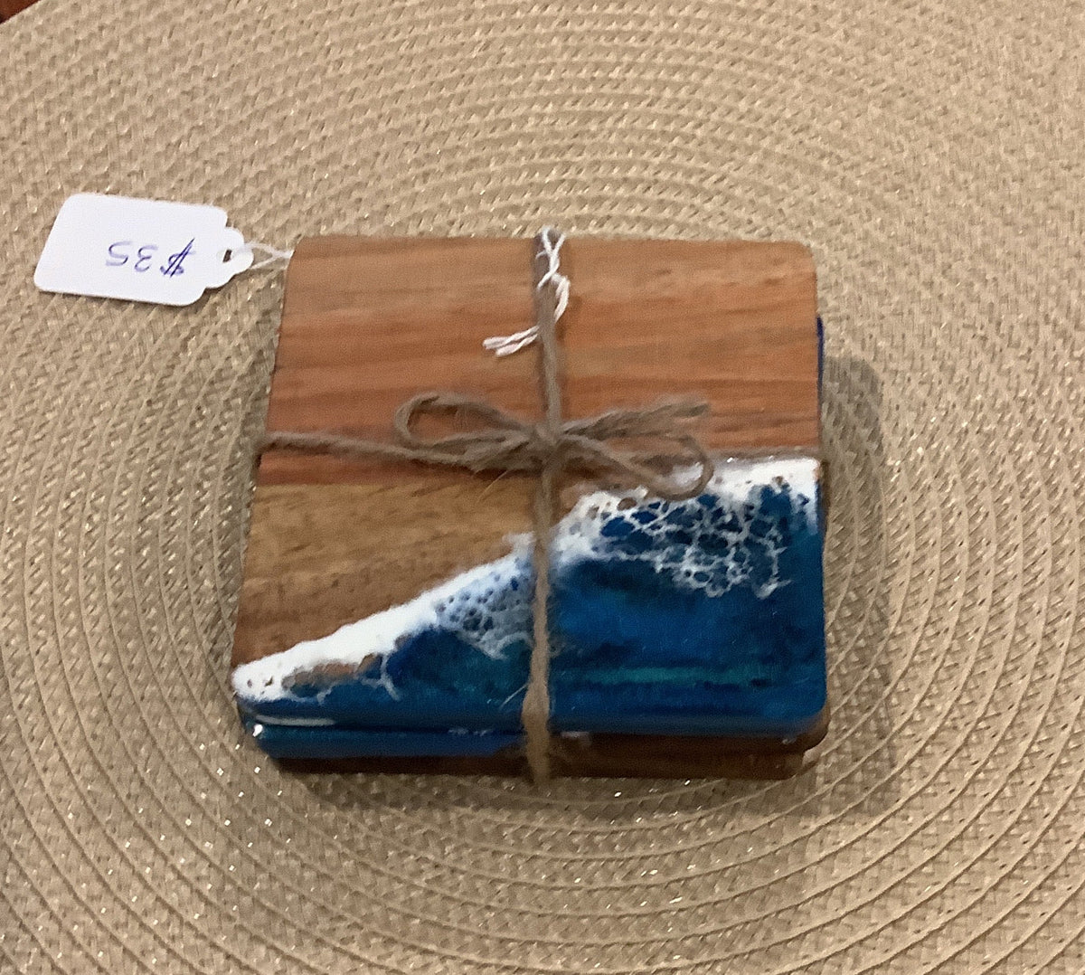 Wooden Coasters Blue