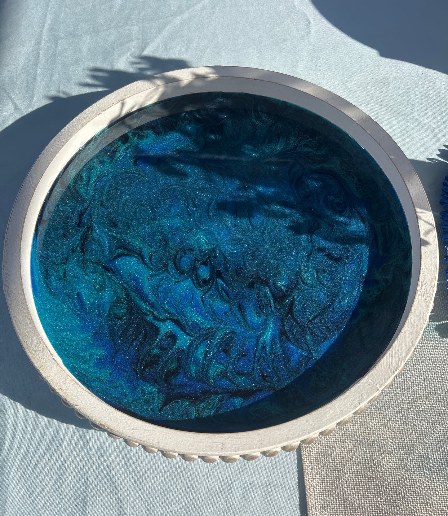 Round White Tray