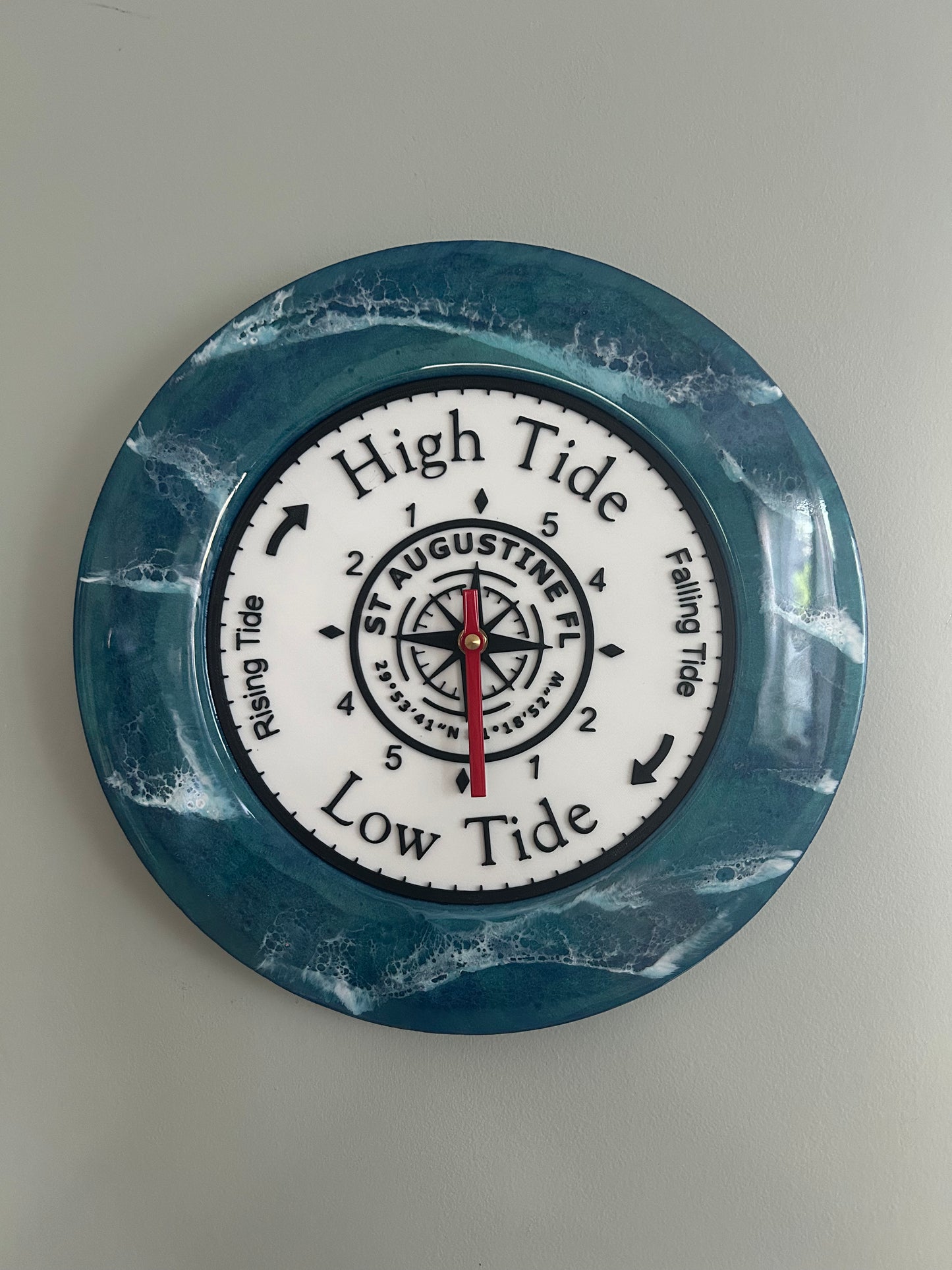 Tide Clock 12 inches Blue