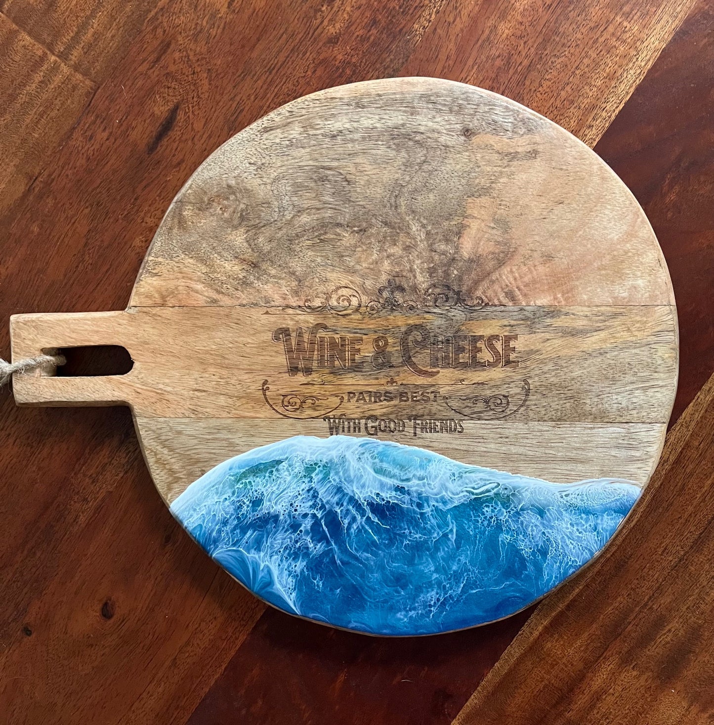 Olive Board Round with Engraving