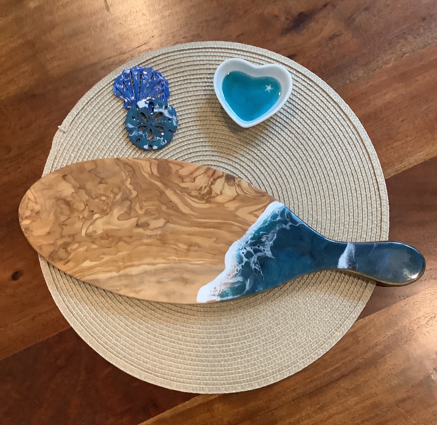 Olive Wood Oval Paddle Board