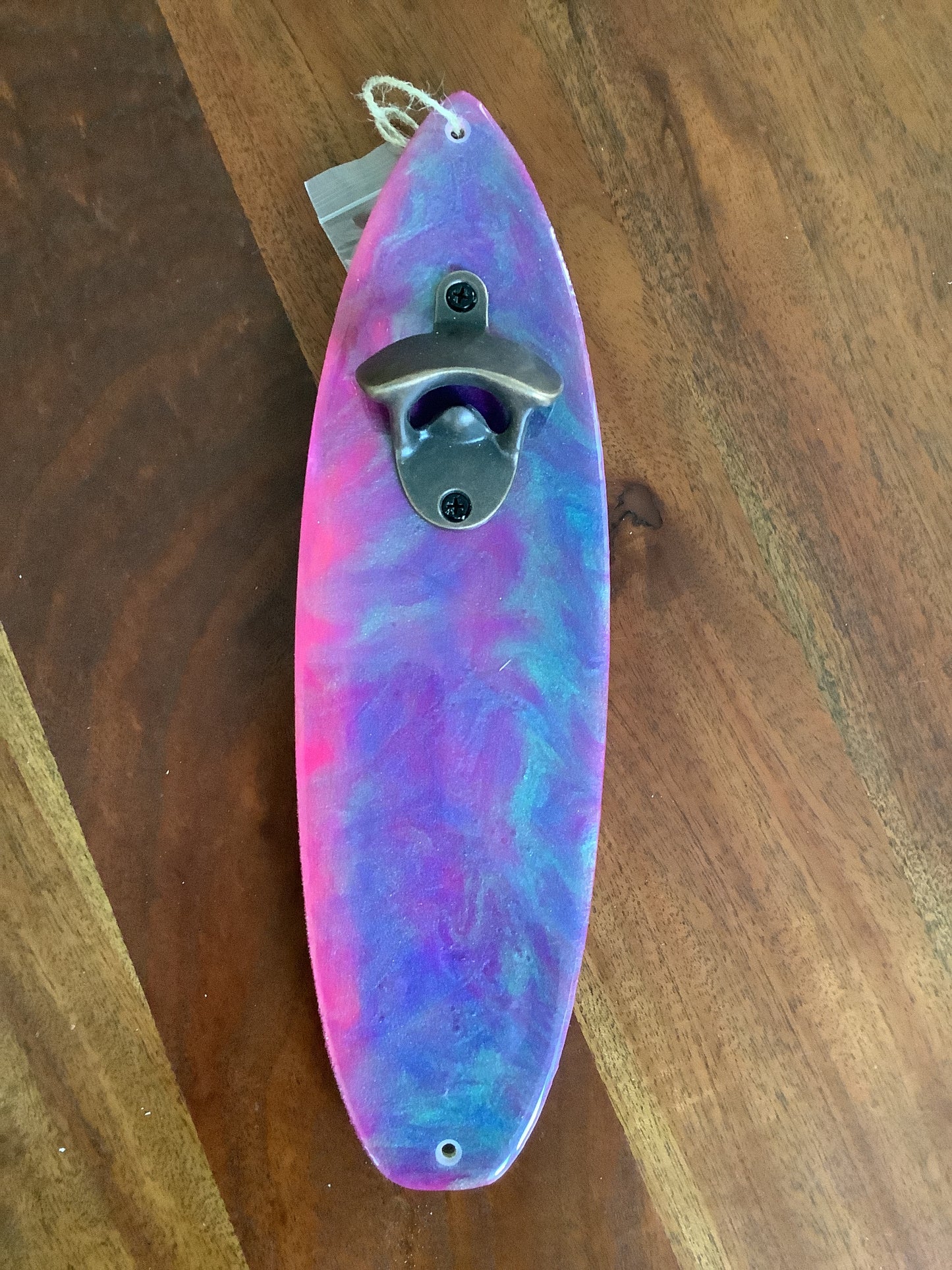 Surfboard Bottle Opener Purple