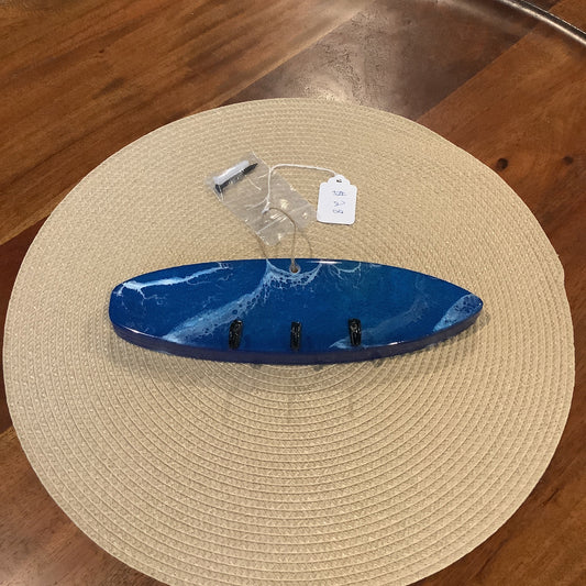 SurfBoard Key Holder Blue with Sand