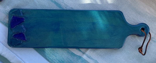 Cutting Board Blue with Sea Glass