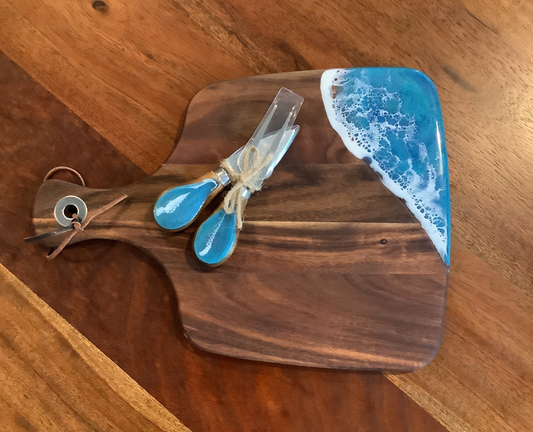 Cutting Board with Utensils