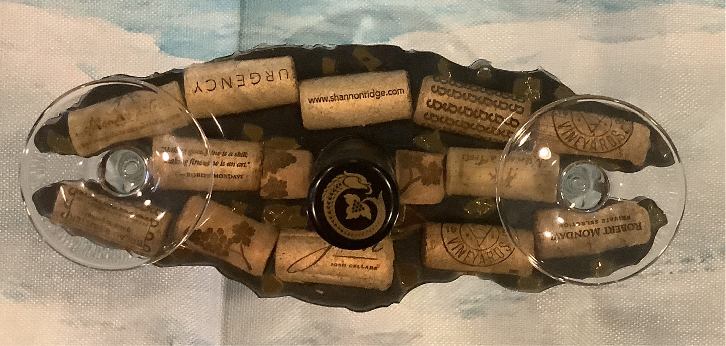 Wine Bottle and Glass Holder