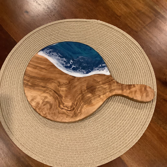 Olive Wood Round Paddle Board