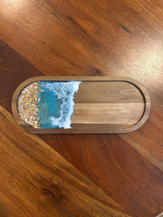 Trinket Tray Turquoise with sand