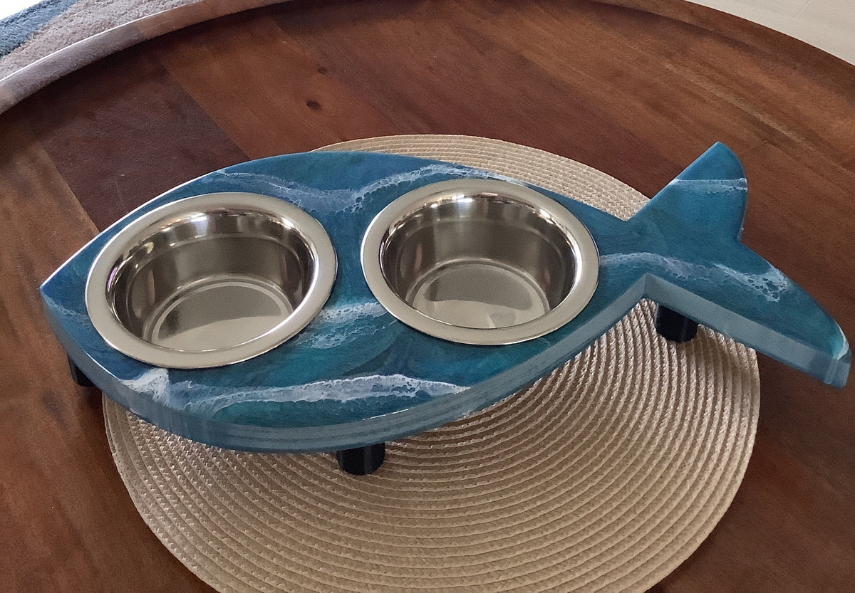 Cat Dish Bowl Holder