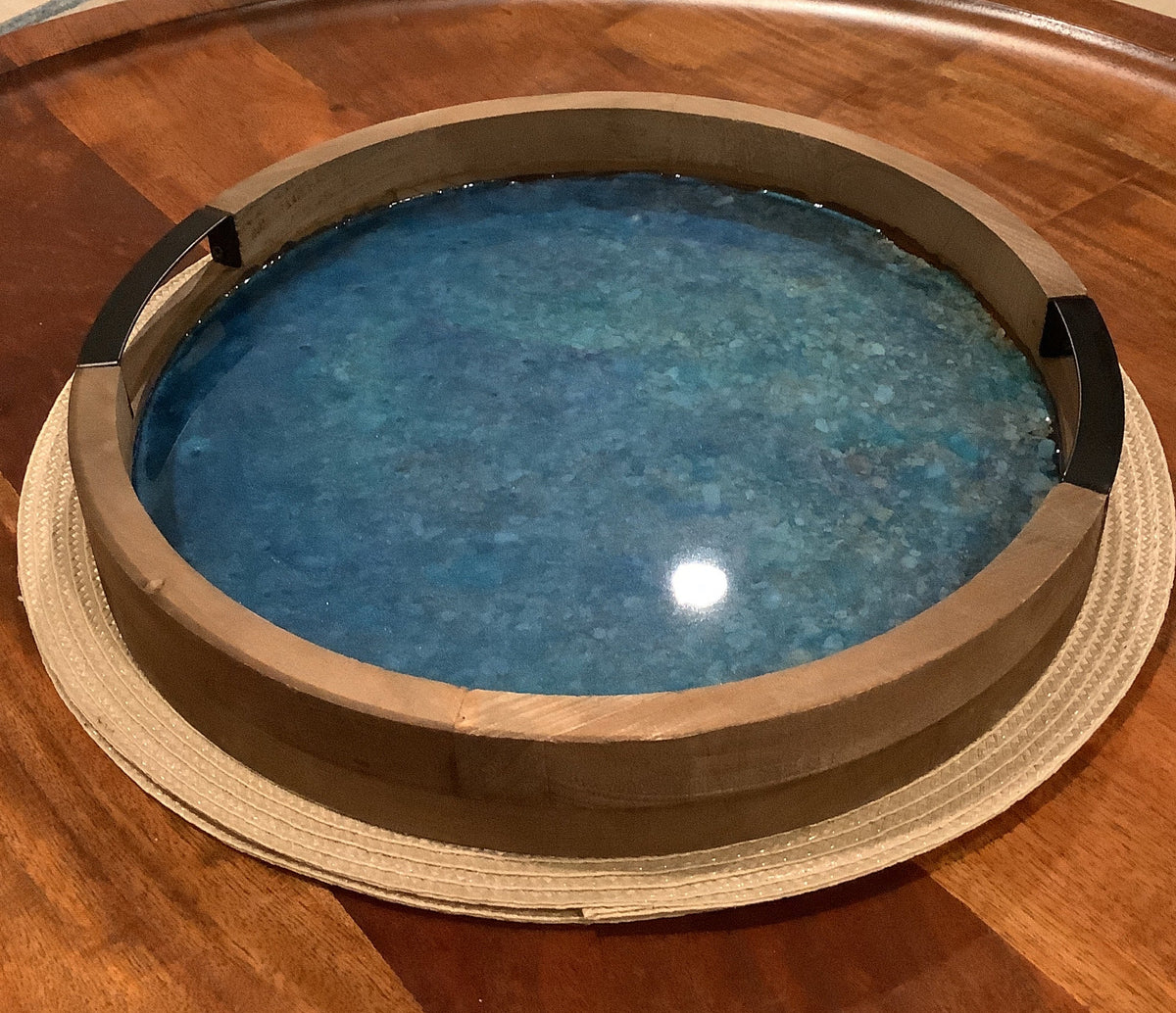 Round Tray with Handles