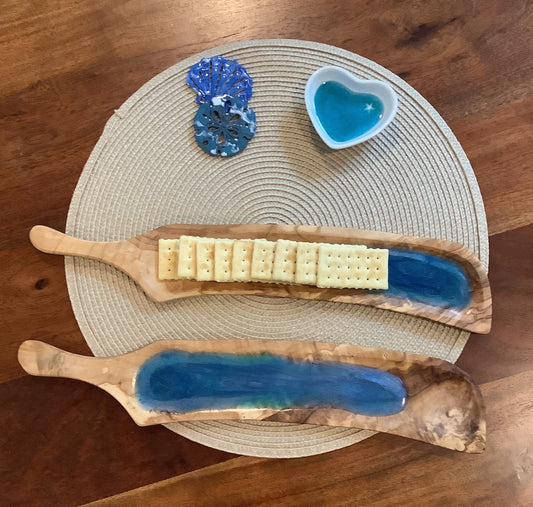 Olive Wood Cracker Tray