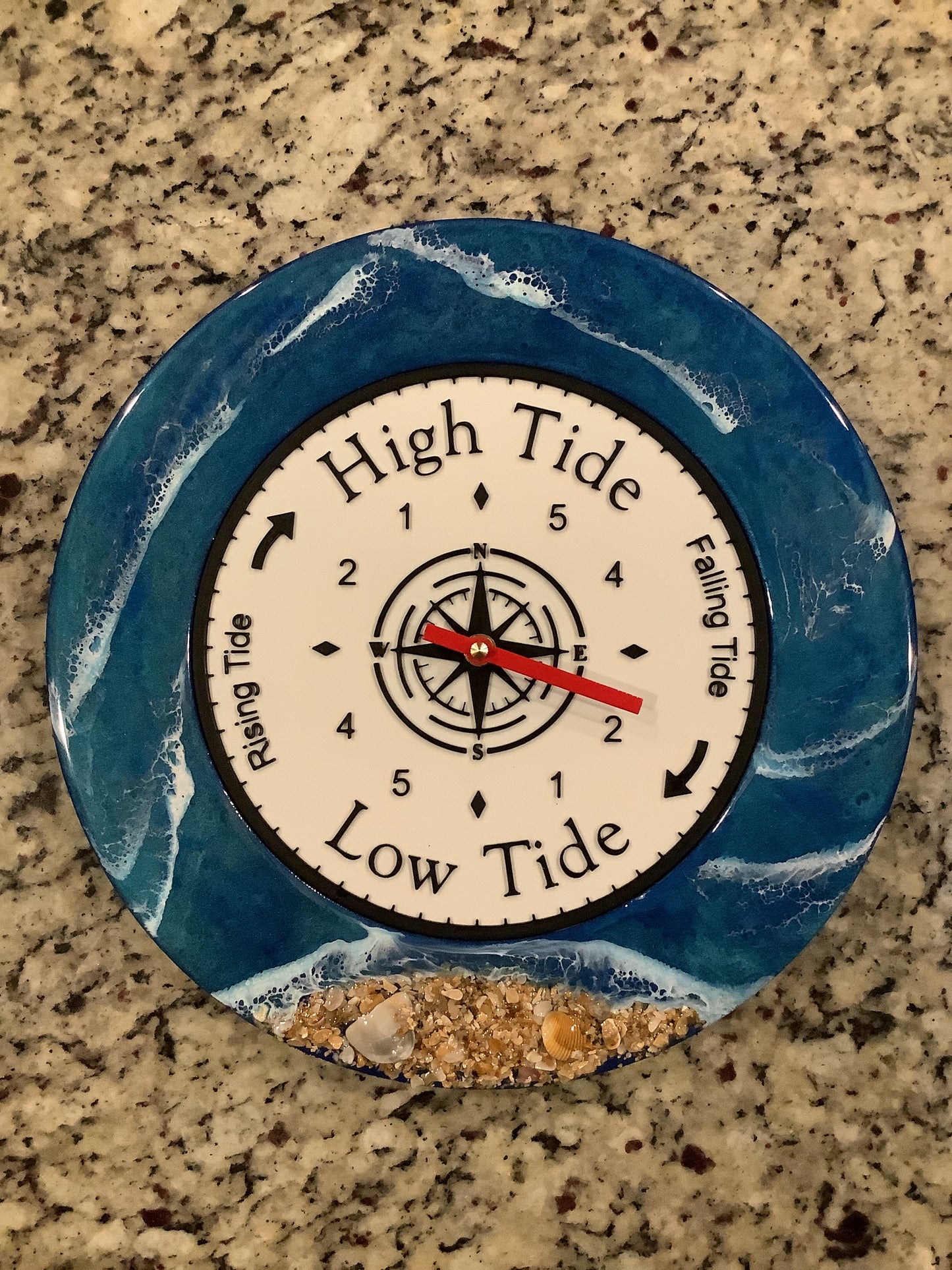Tide Clock 12 inches Blue