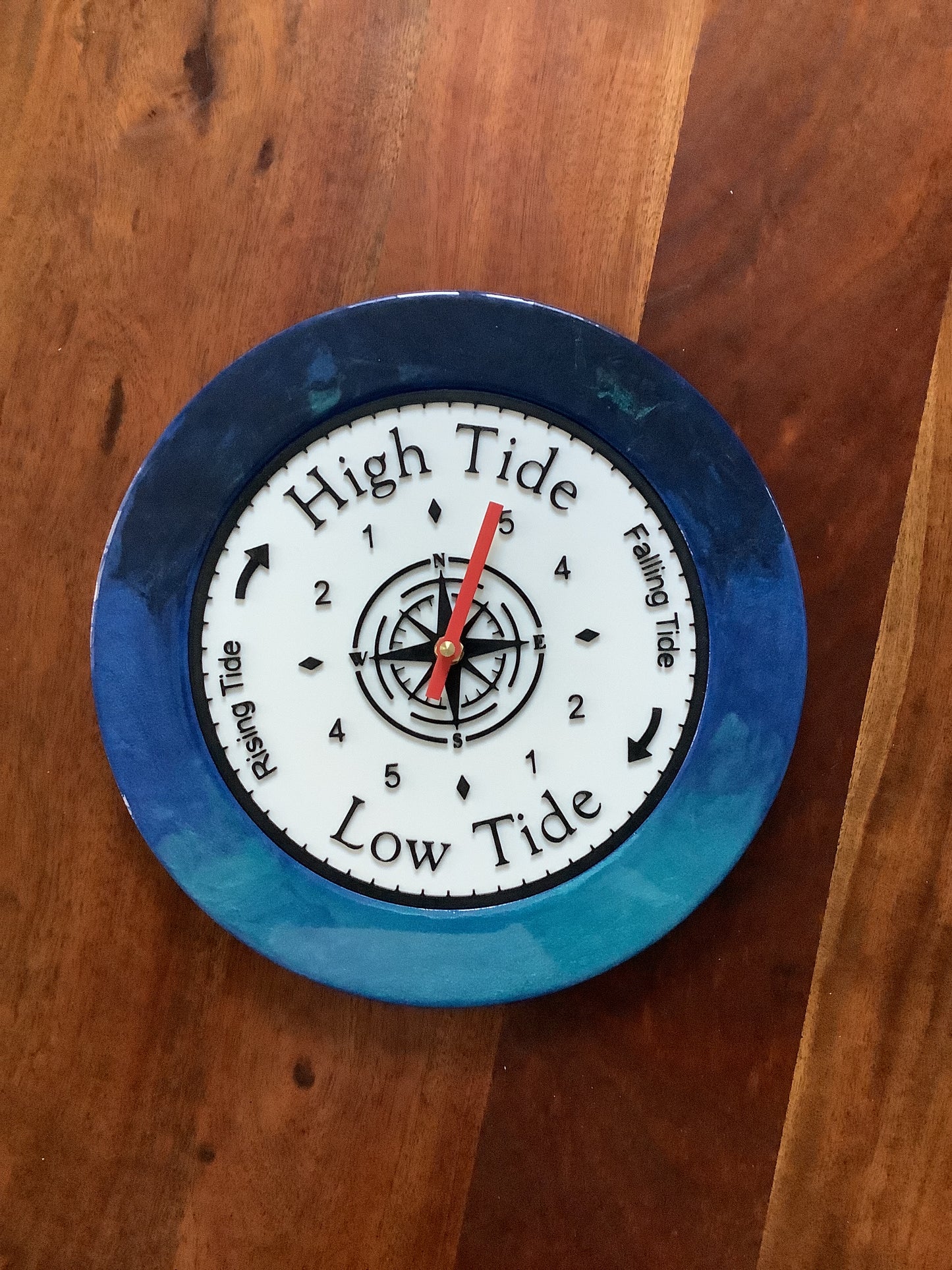 Tide Clock 11 inches Blue