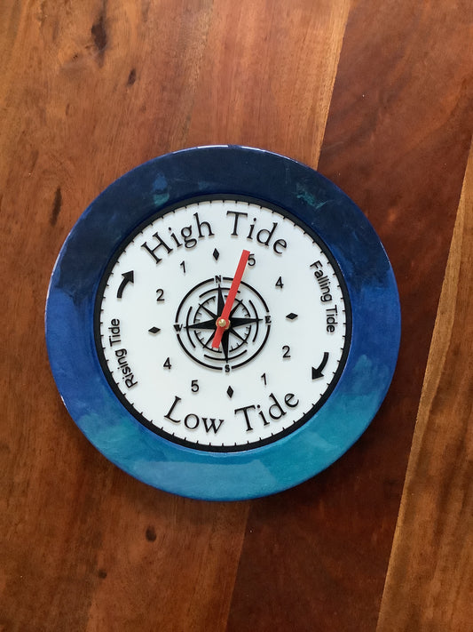 Tide Clock 11 inches Blue
