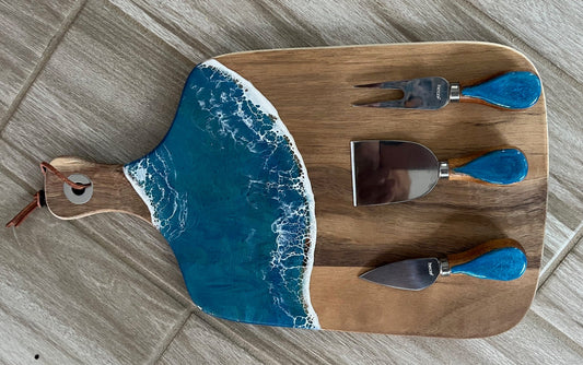 Cutting Board with Utensils