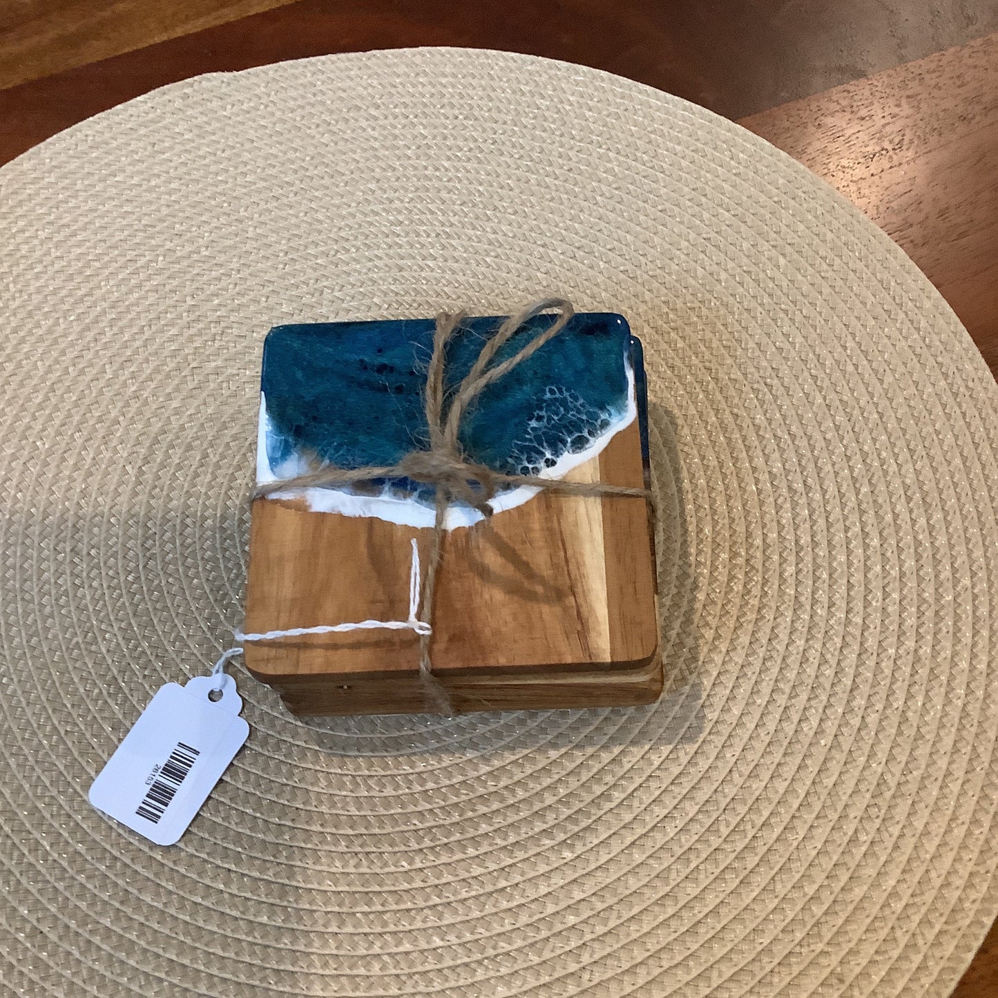 Wooden Coasters Blue