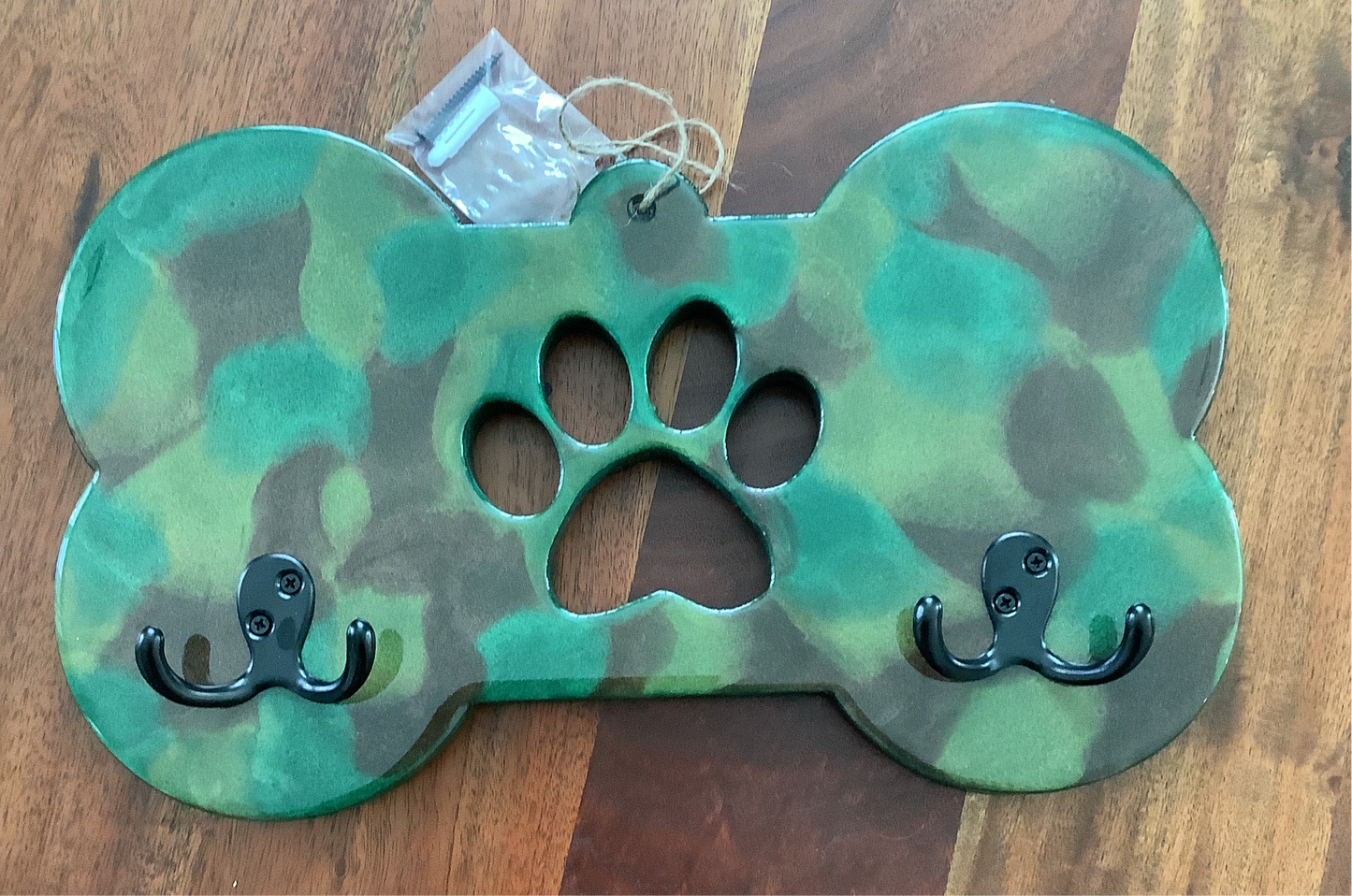 Dog Bone Leash Holder Camo Edition