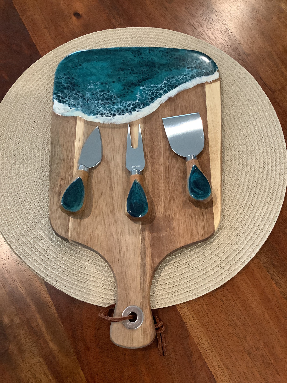 Cutting Board with Utensils