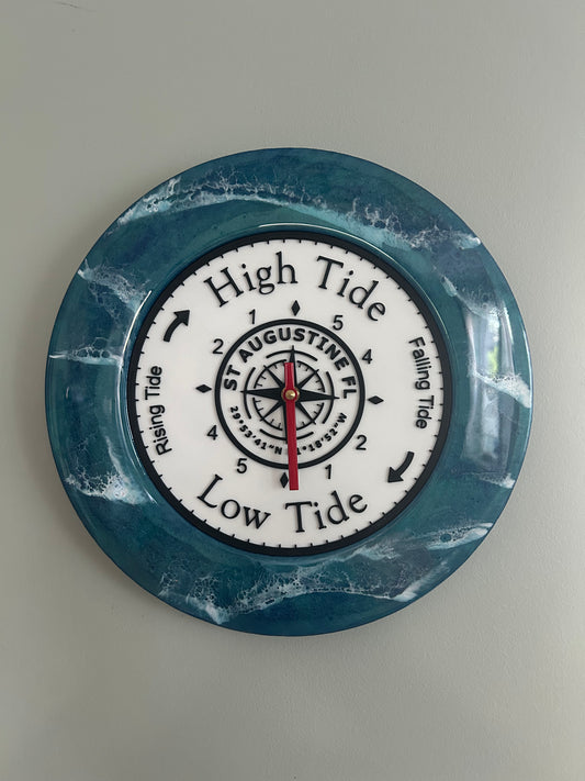 Tide Clock 12 inches Blue