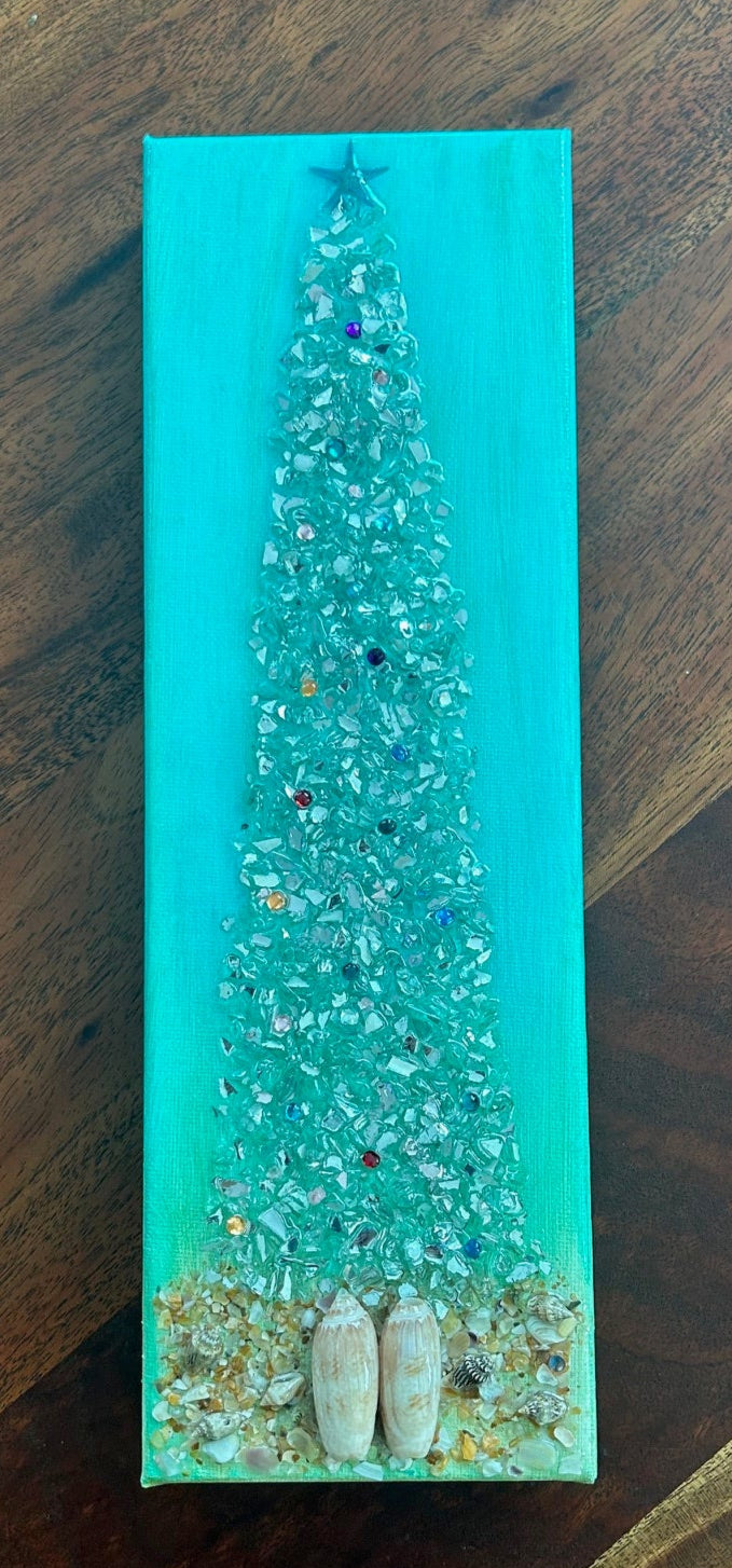 Coastal Christmas Tree Canvas