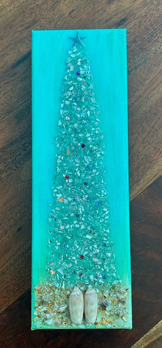 Coastal Christmas Tree Canvas